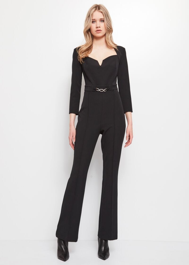 Technical fabric jumpsuit