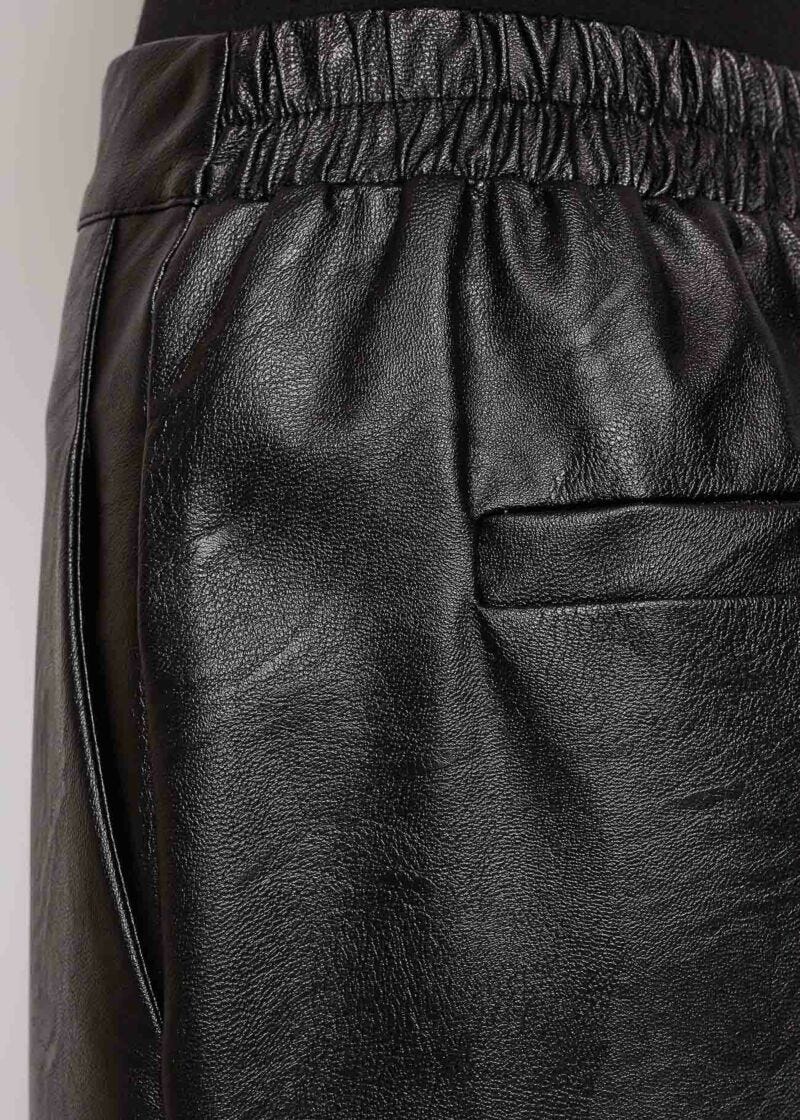 Faux tumbled leather trousers