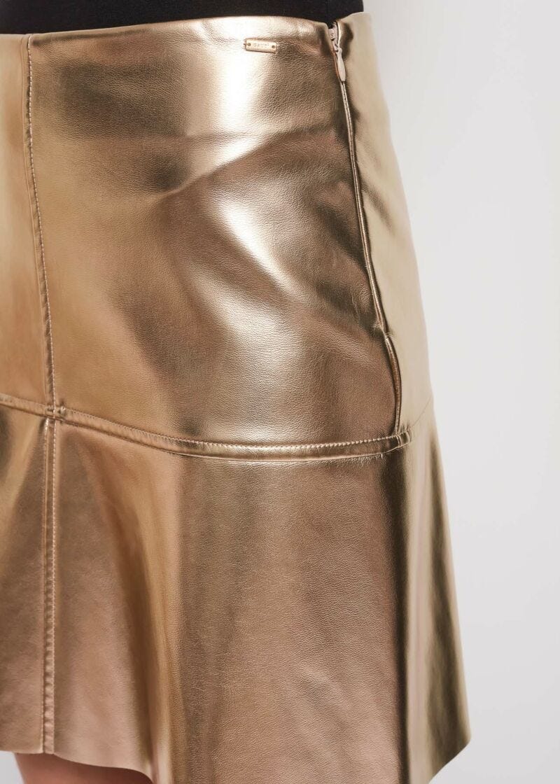 Faux leather skirt