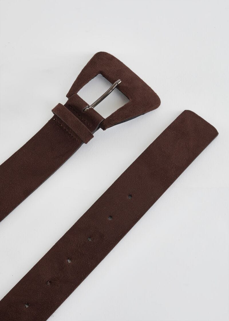 Ceinture en cuir velours