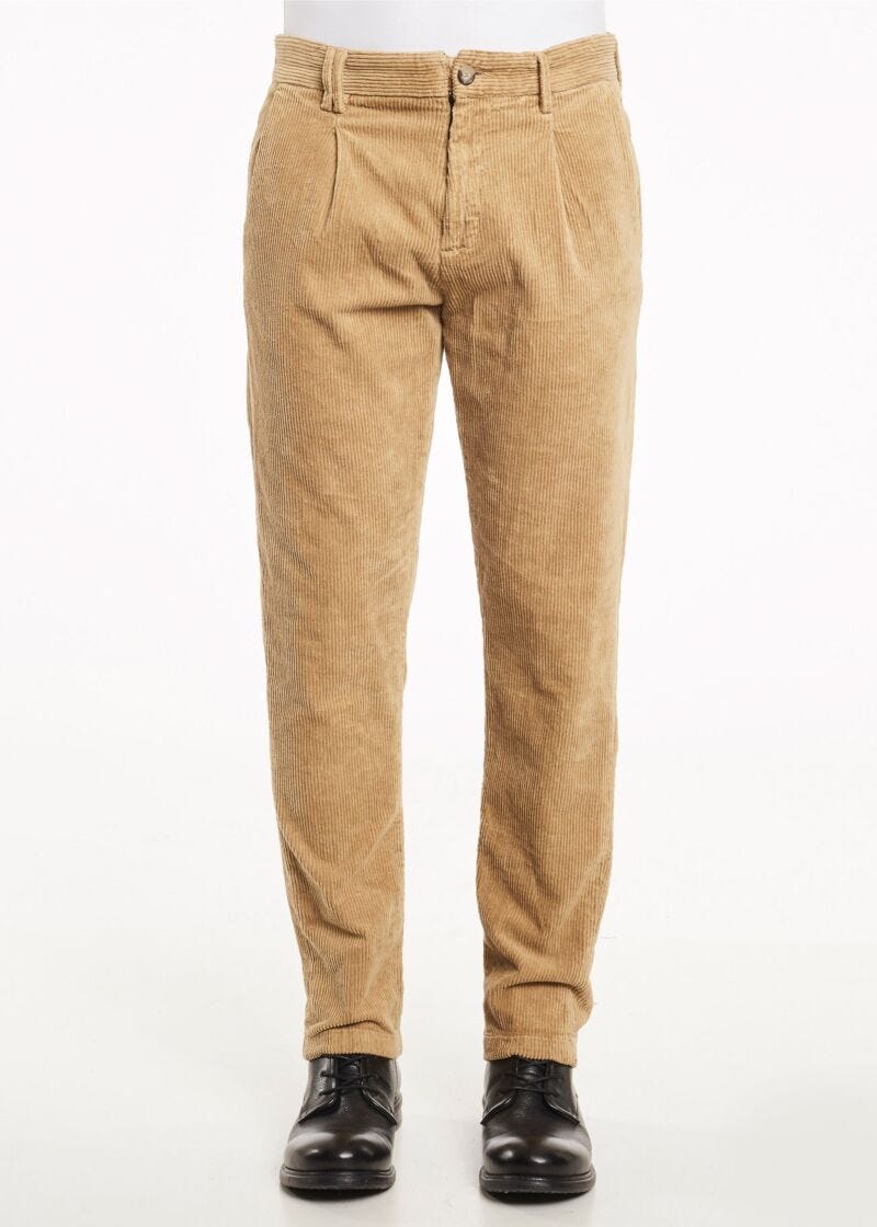 Pantalon chino en velours côtelé