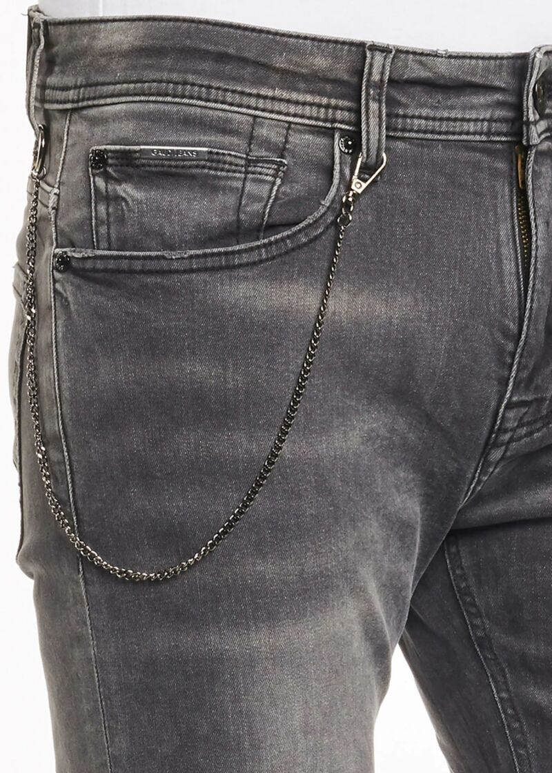 Worn-wash jeans