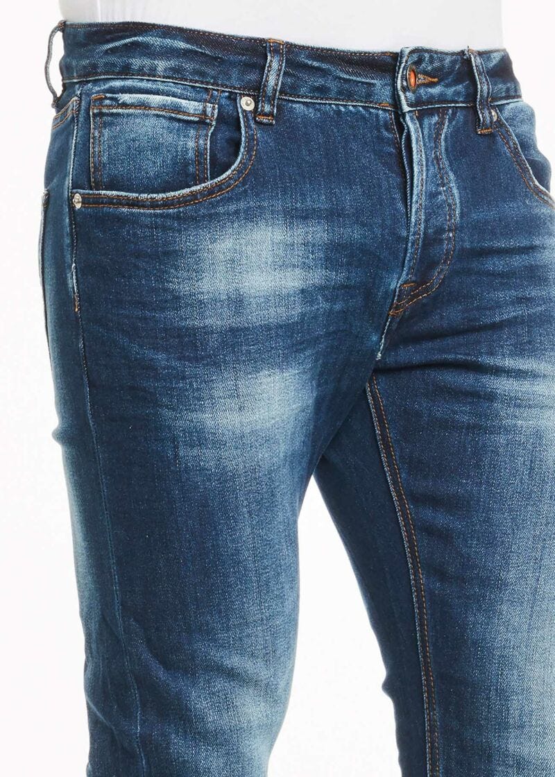 Jeans in denim di cotone stretch