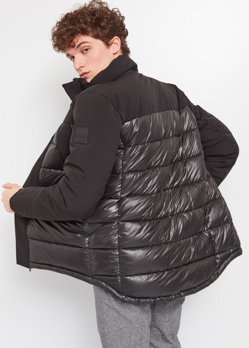 Down jacket with high neck