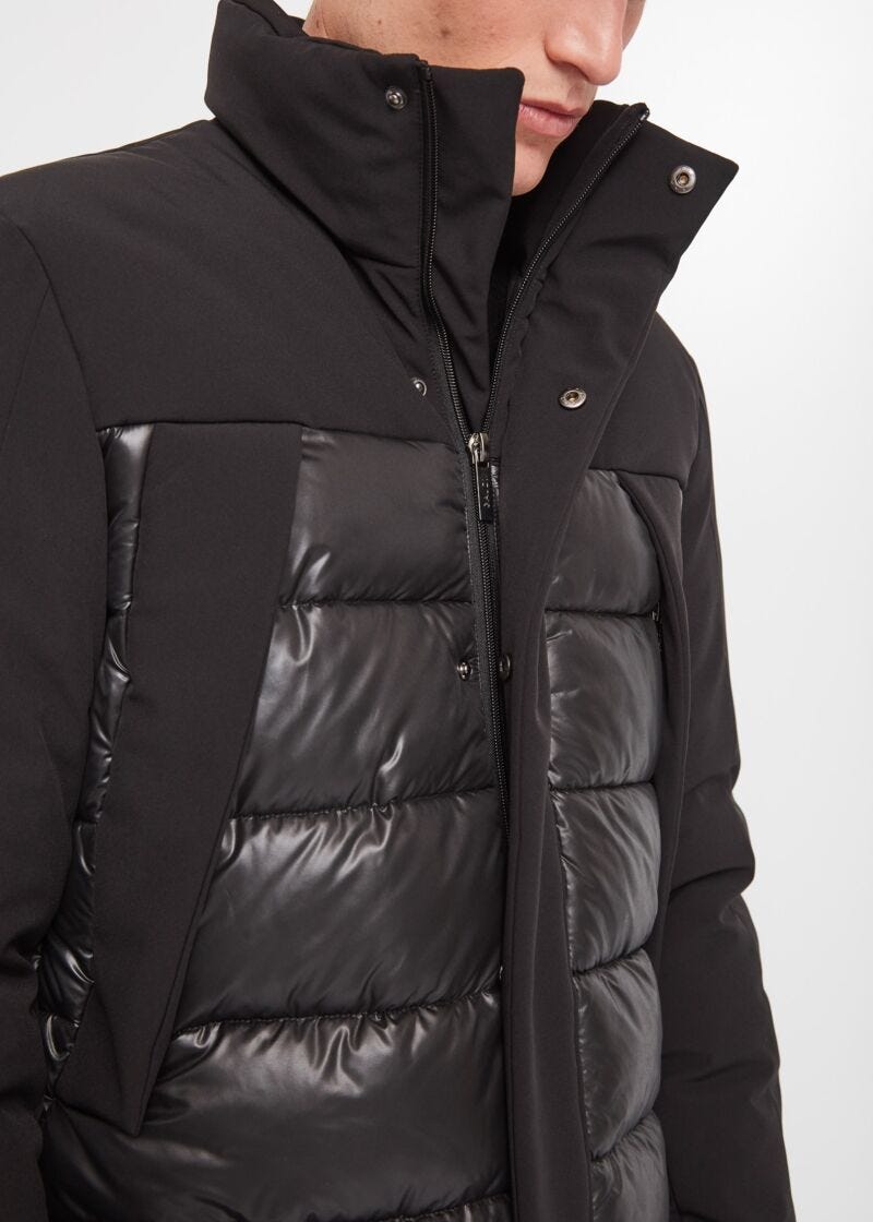 Down jacket with high neck