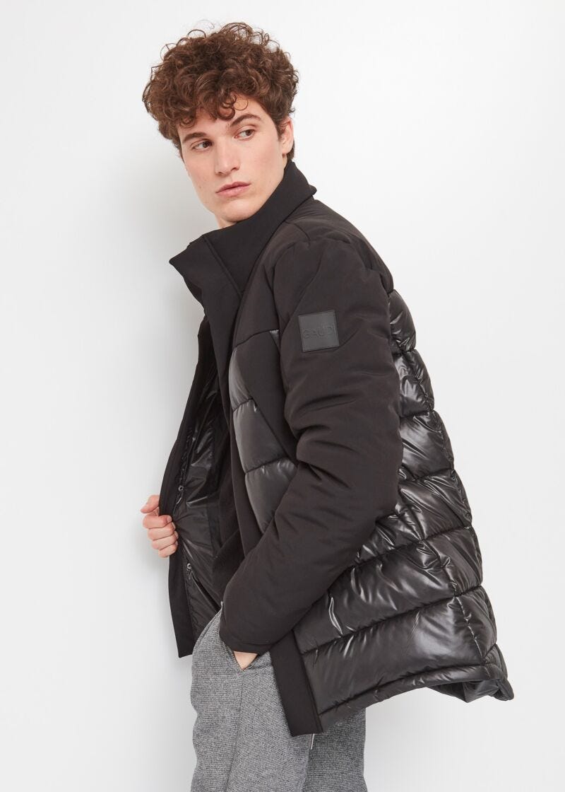 Down jacket with high neck