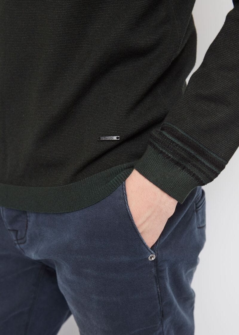 Knitted crew-neck jumper