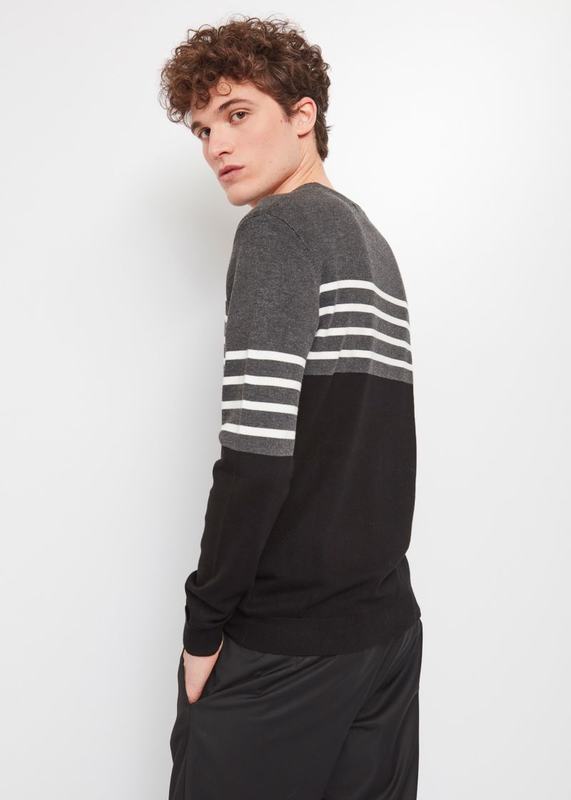 Striped jacquard jumper