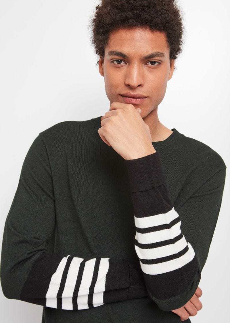 Jacquard stripe jumper