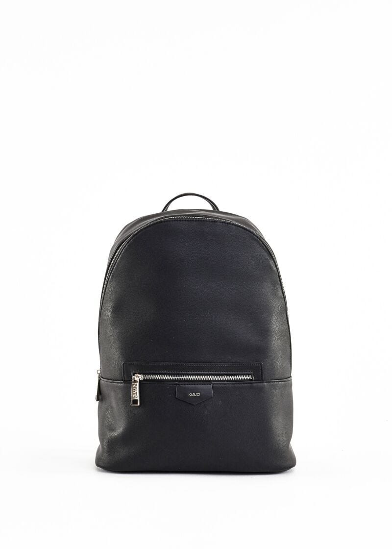 Faux leather backpack