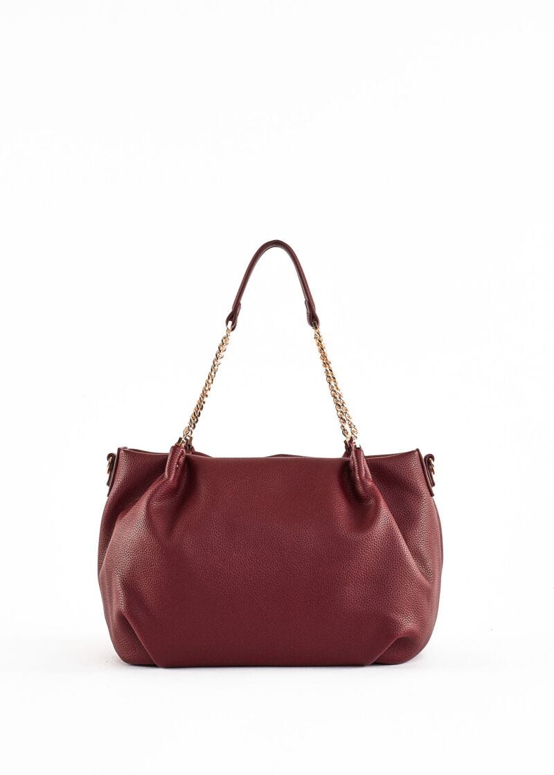 Faux leather shoulder bag