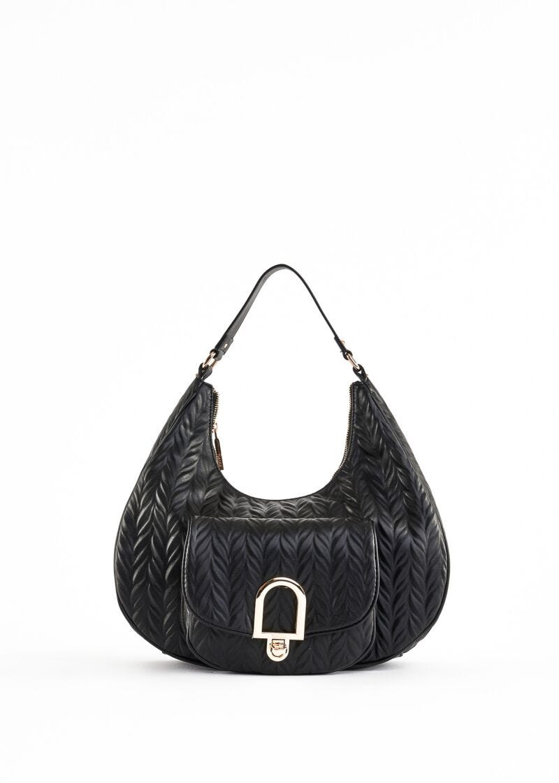 Quilted hobo bag