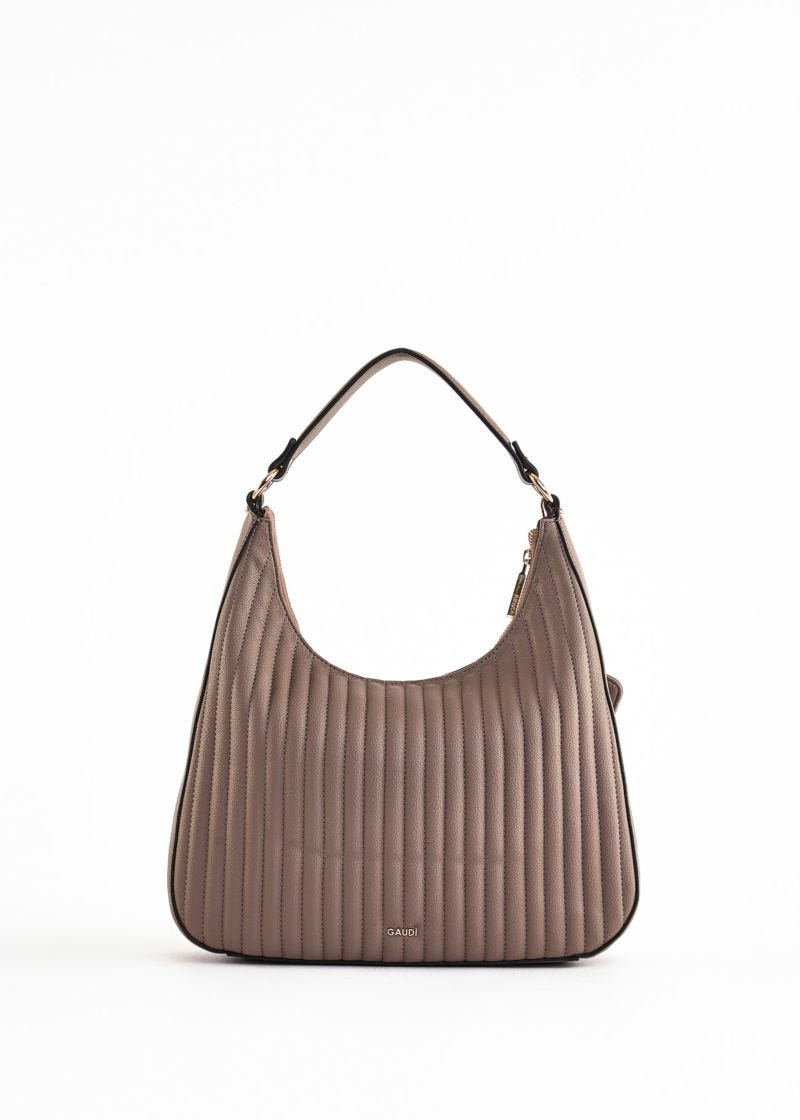 Pleated quilted hobo bag