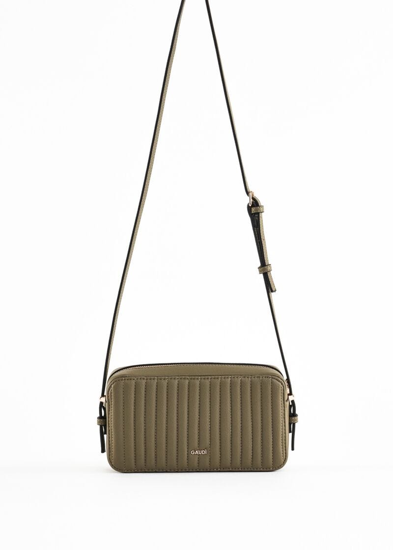 Crossbody in simil pelle plissé