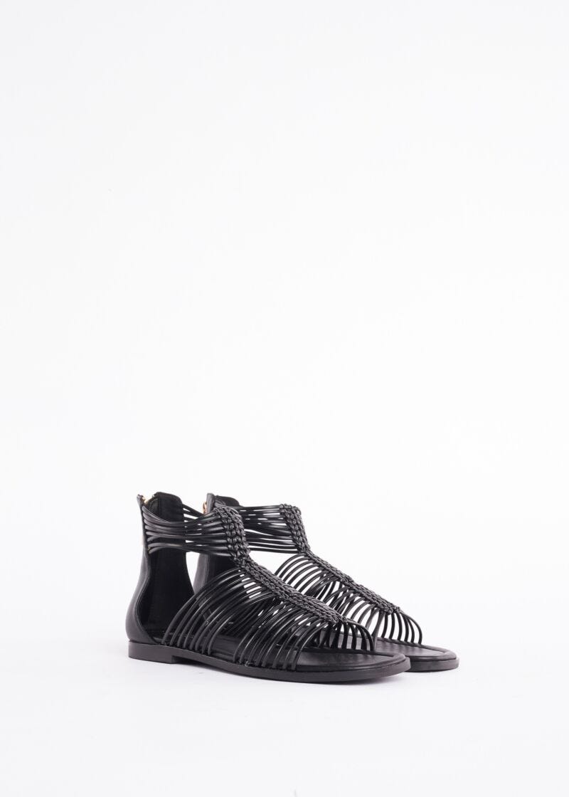 Sandales plates avec fermeture clair Gaud