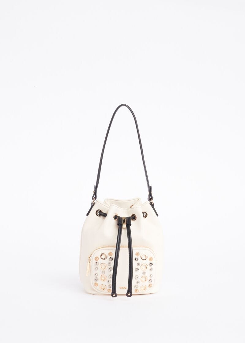 Studded bucket bag