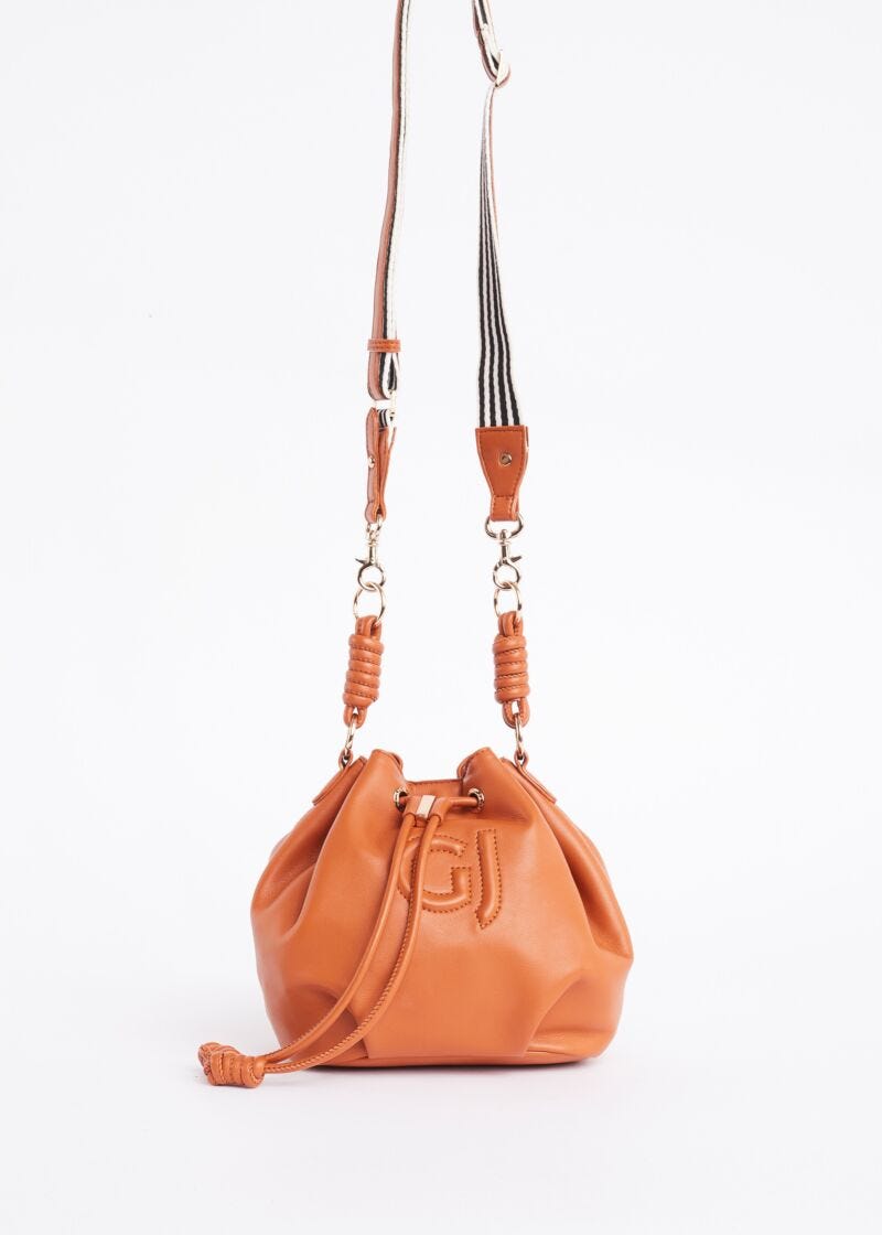 Bucket bag with shoulder strap