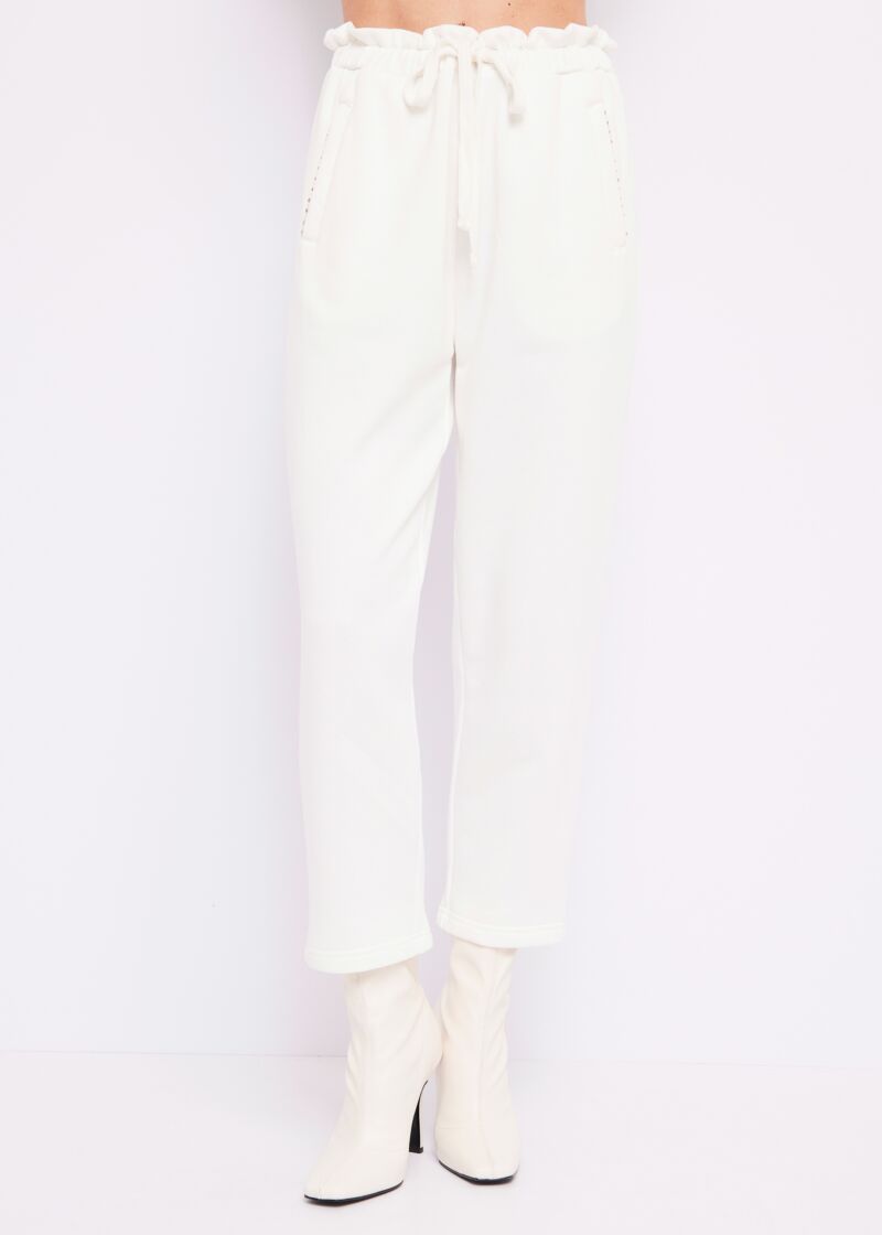 Fleece drawstring trousers