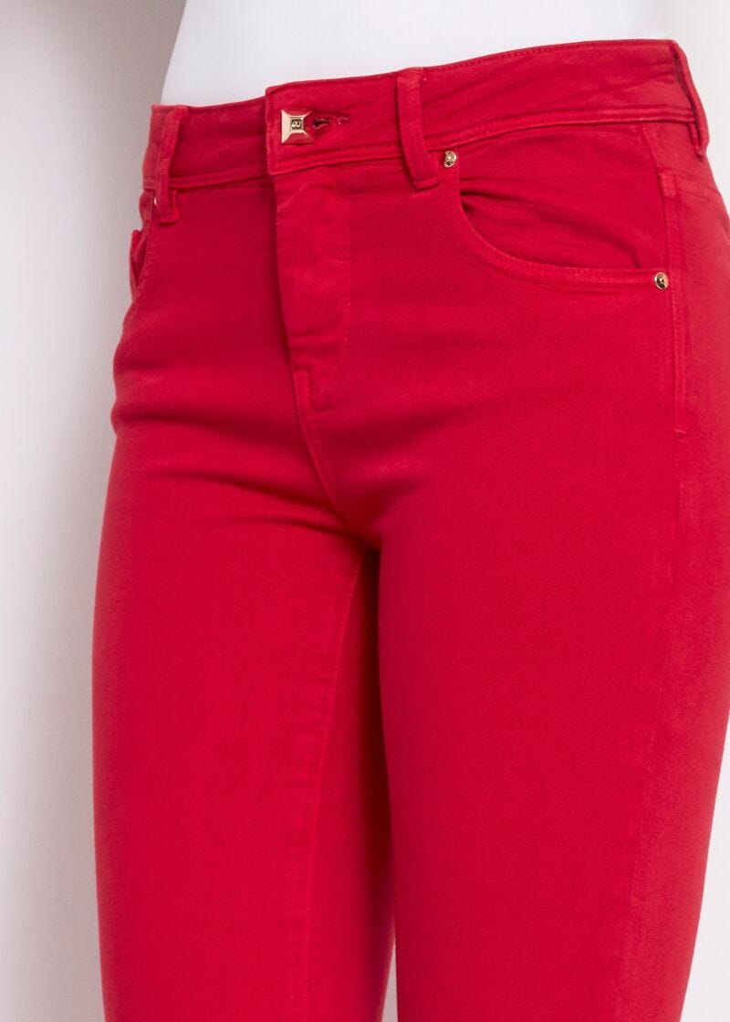 Skinny twill trousers