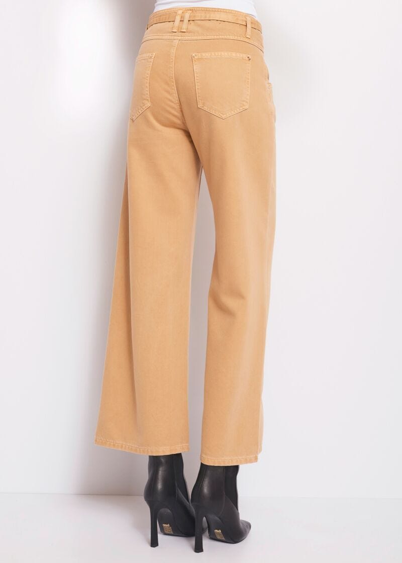 Pantalon cropped à jambe large