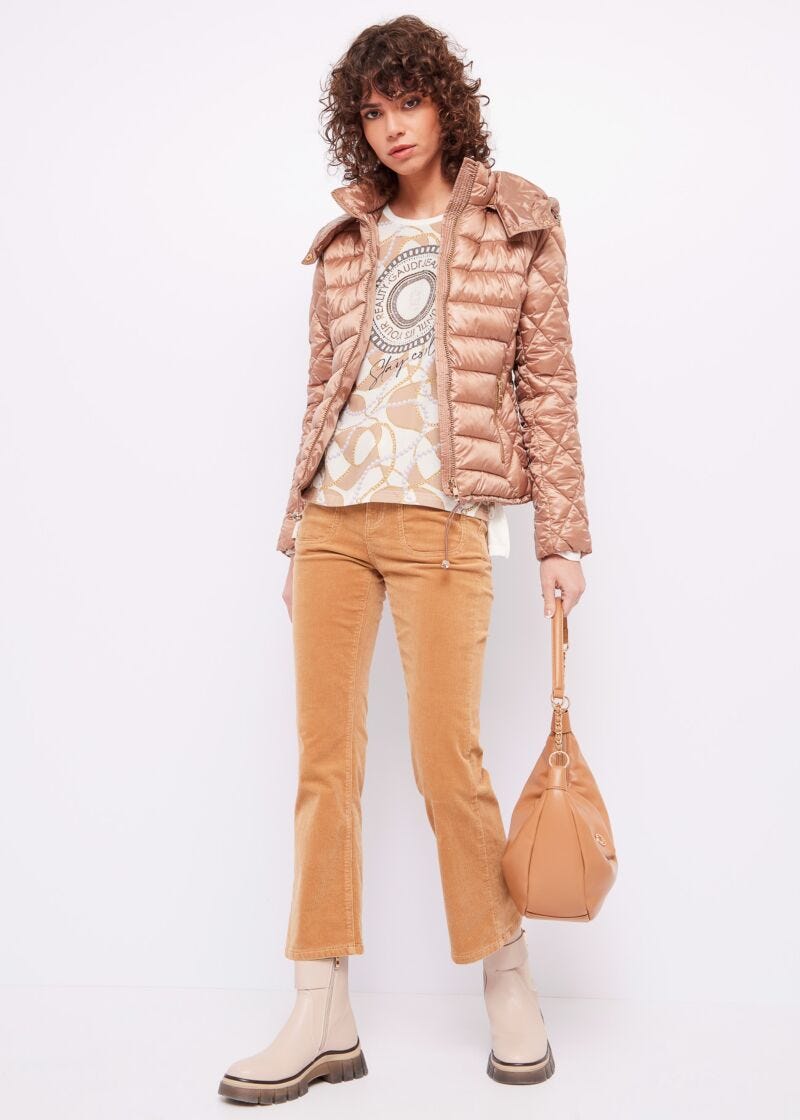 Pantaloni flare in velluto