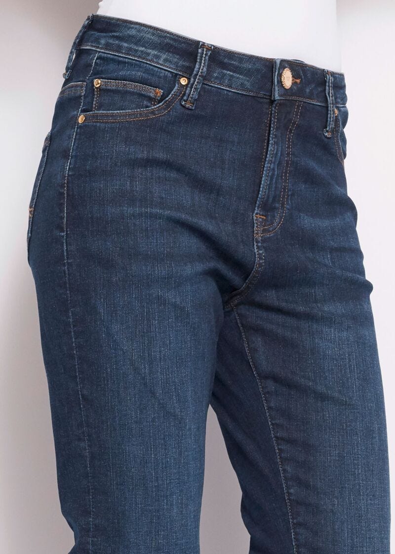 Cropped straight-fit jeans