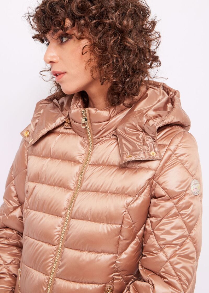 Hooded down jacket