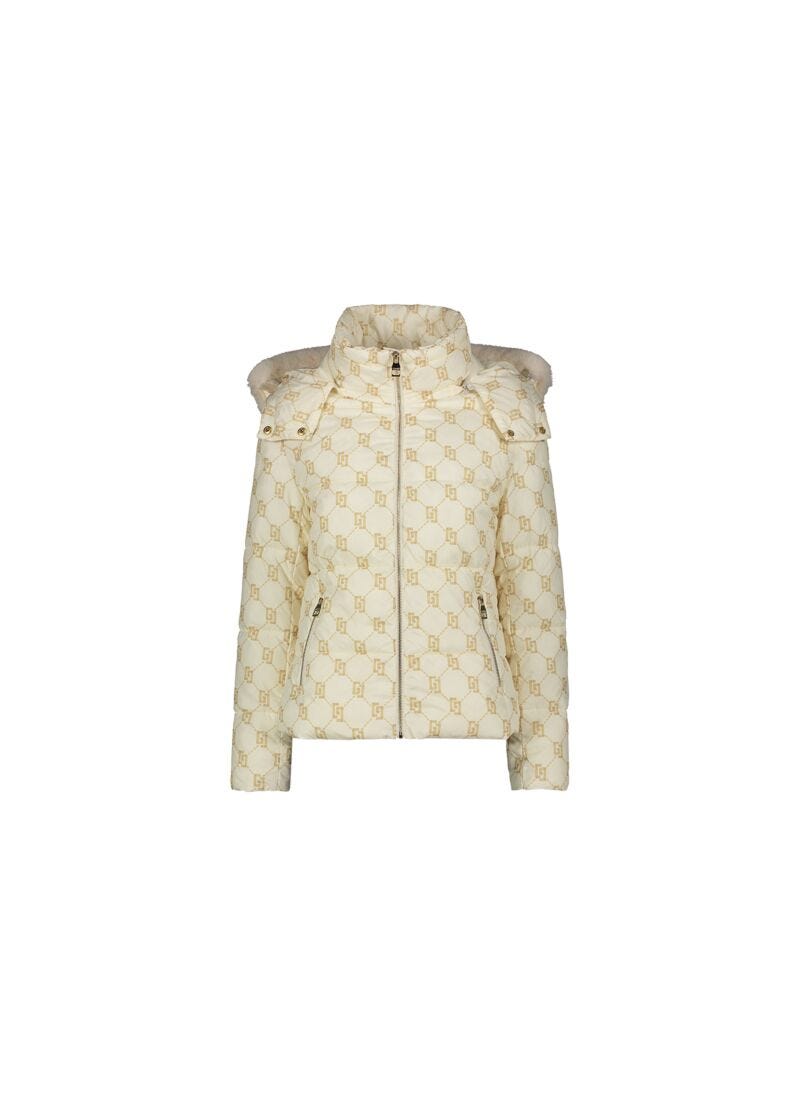 Piumino donna in nylon stampato