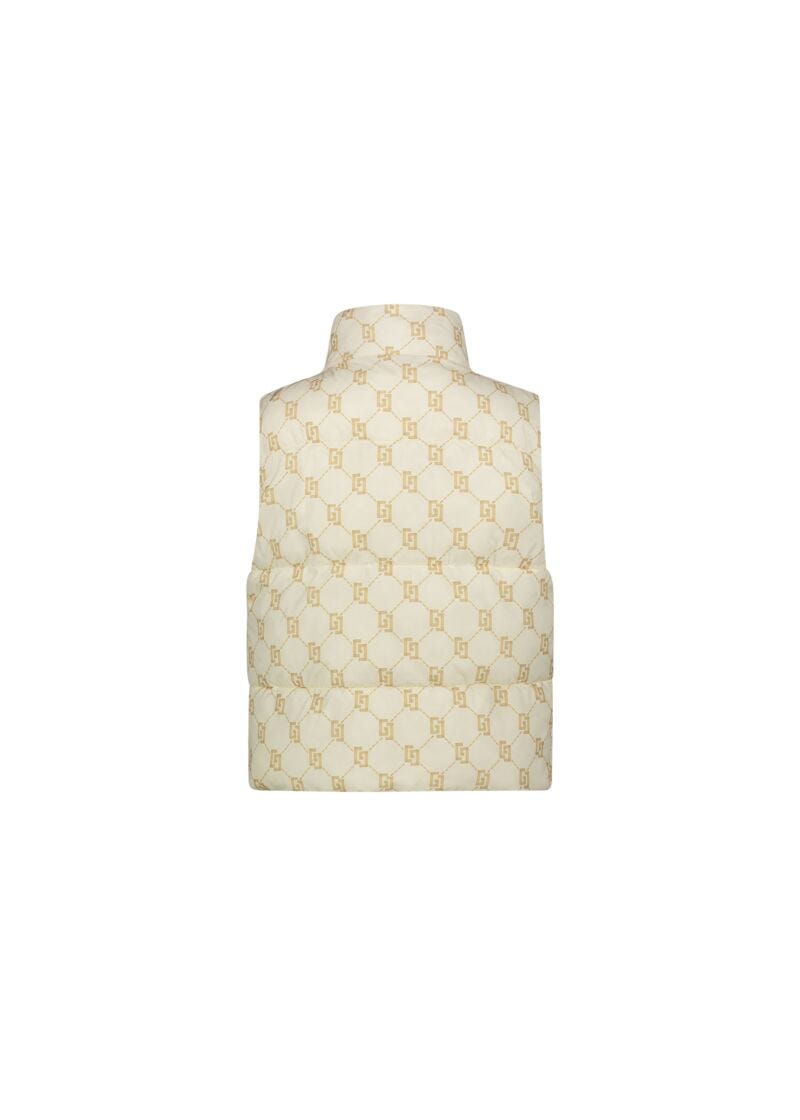 Gilet imbottito in nylon stampato