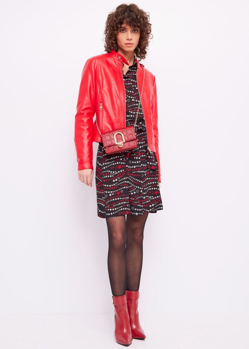 Women's faux-leather jacket