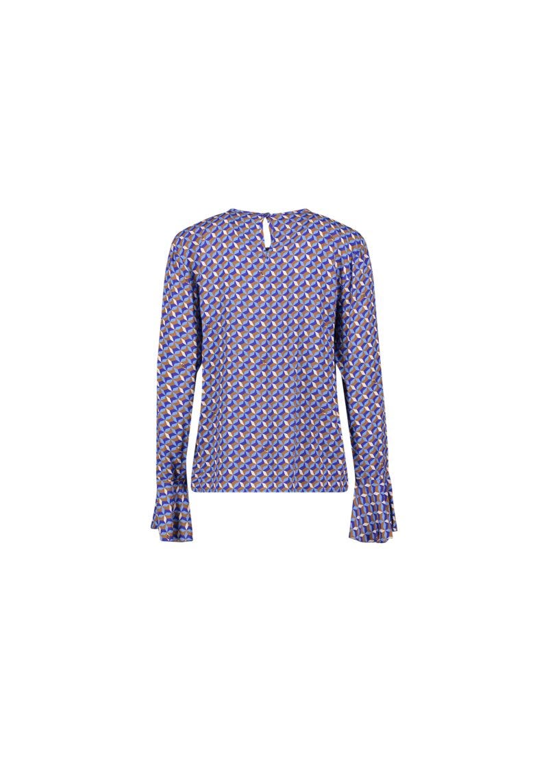Blouse with geometric pattern