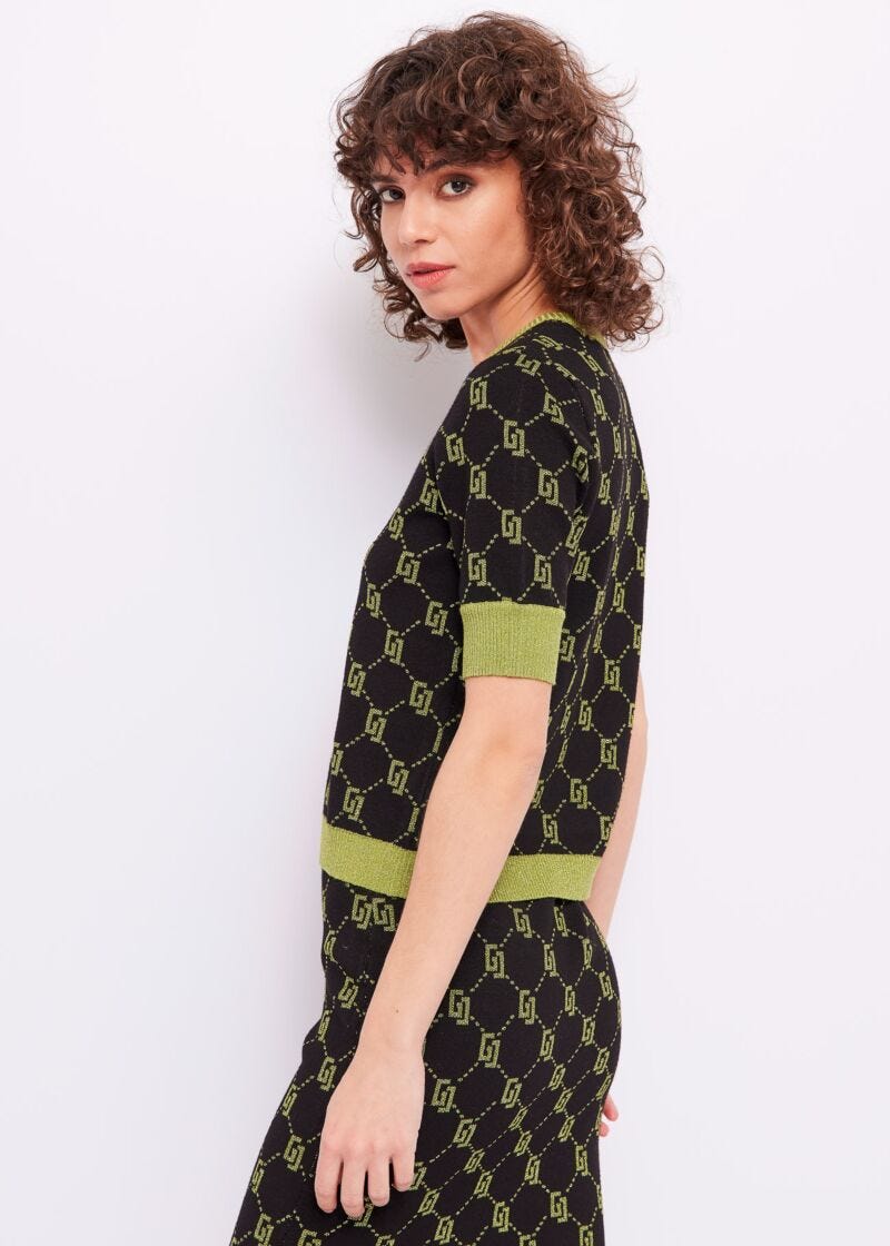Jumper with jacquard logo