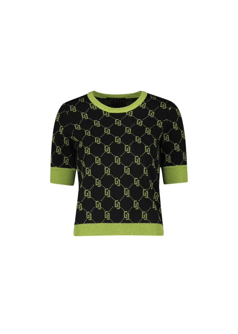 Jumper with jacquard logo