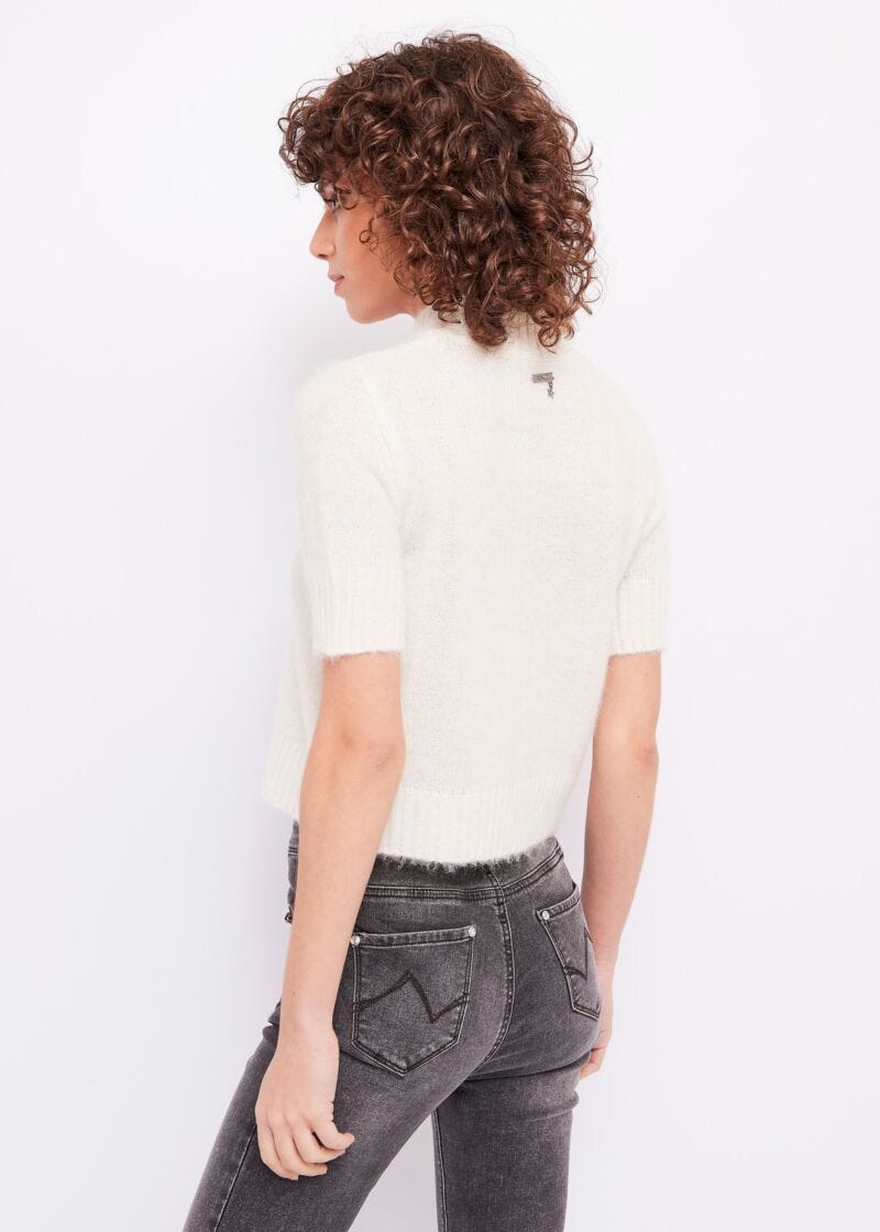 Jumper with rhinestones