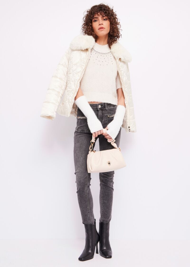 Jumper with rhinestones
