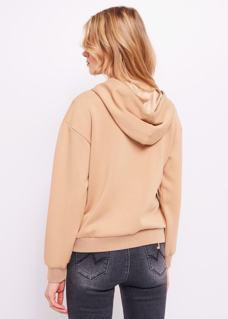 Felpa con cappuccio e zip