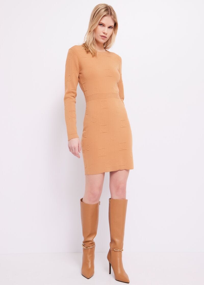 Vestito in maglia jacquard