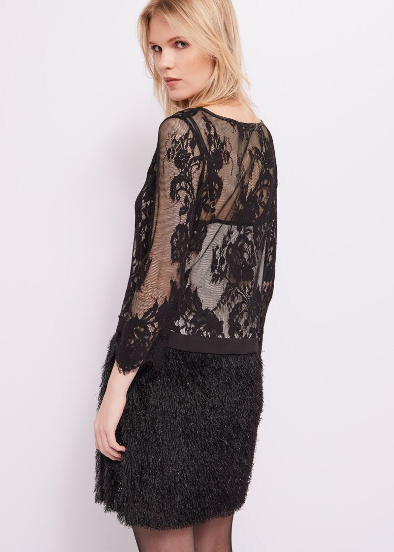 Abito mini in pizzo