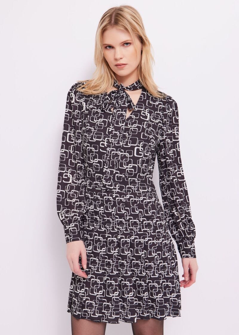 Abito in georgette stampata
