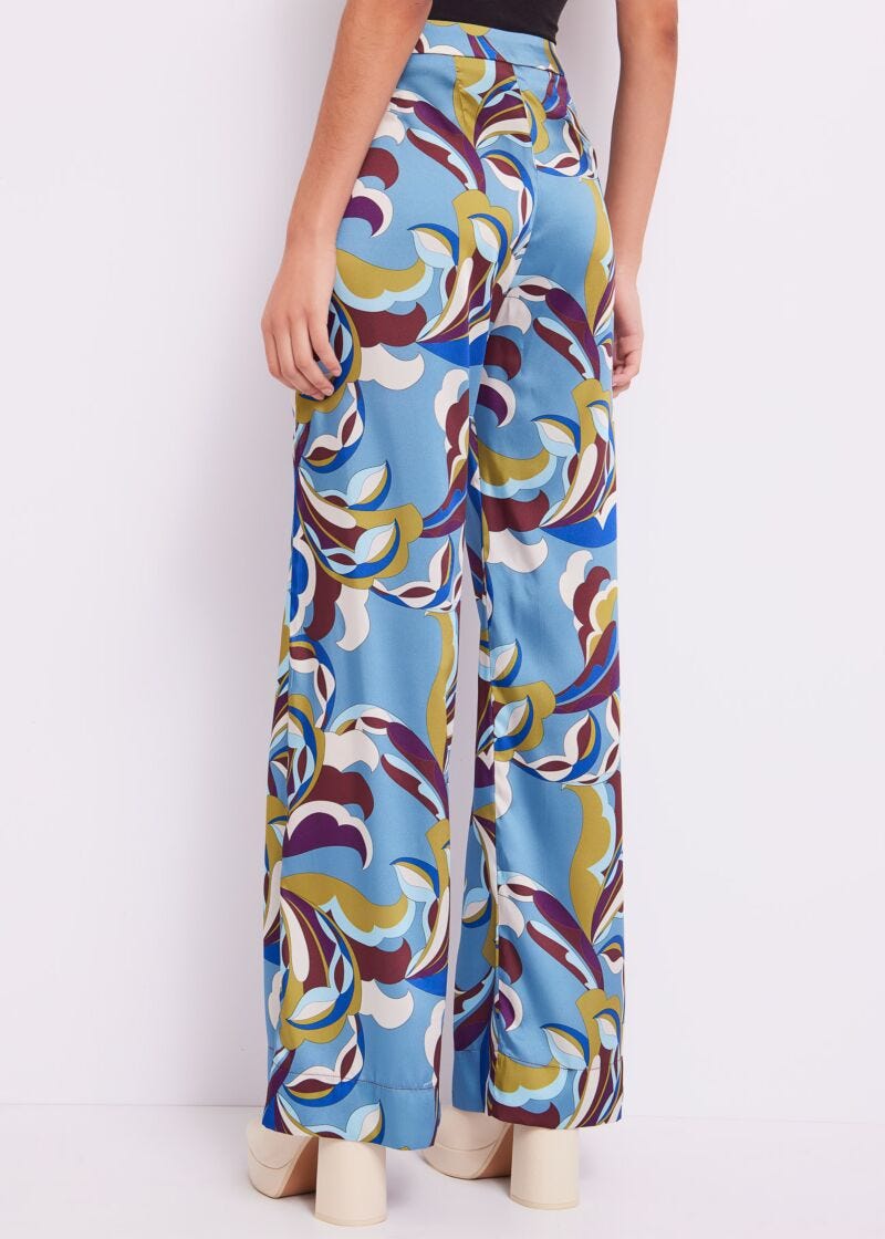 Floral-print trousers