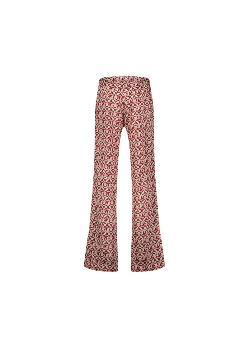 Trousers with geometric print