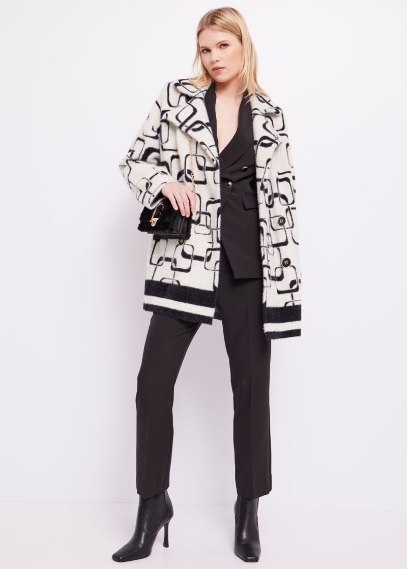 Cappotto jacquard