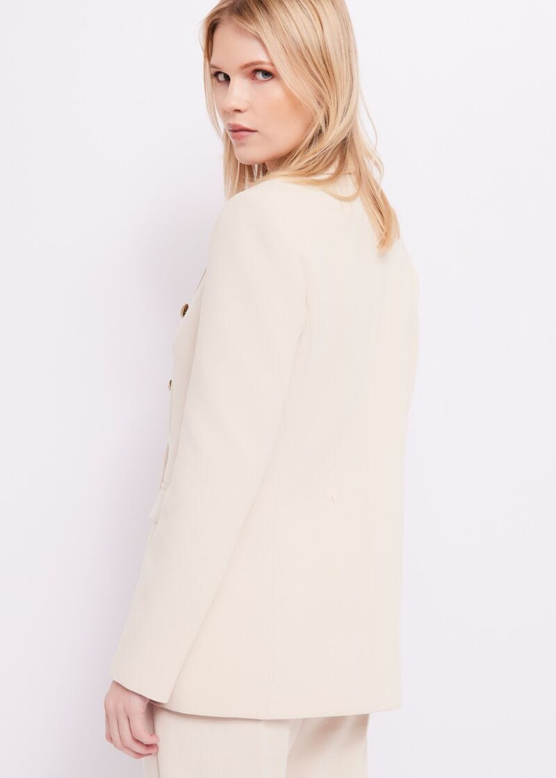 Stretch crepe blazer
