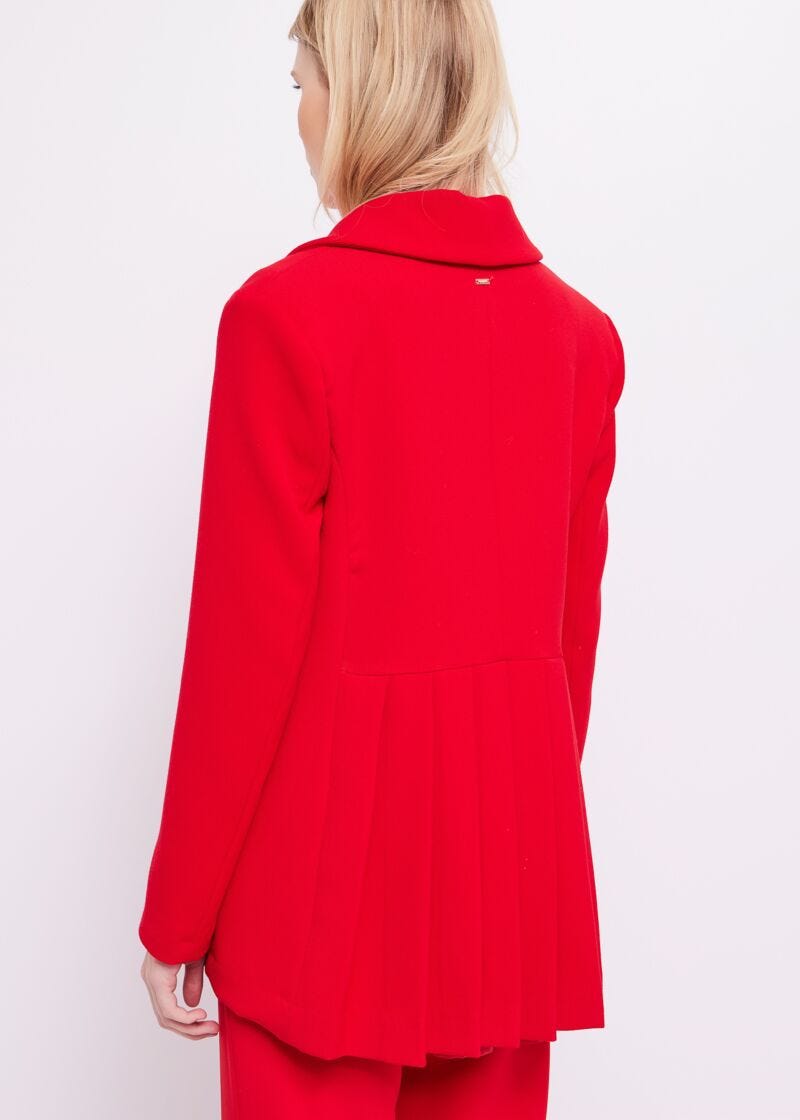 Stretch crepe coat