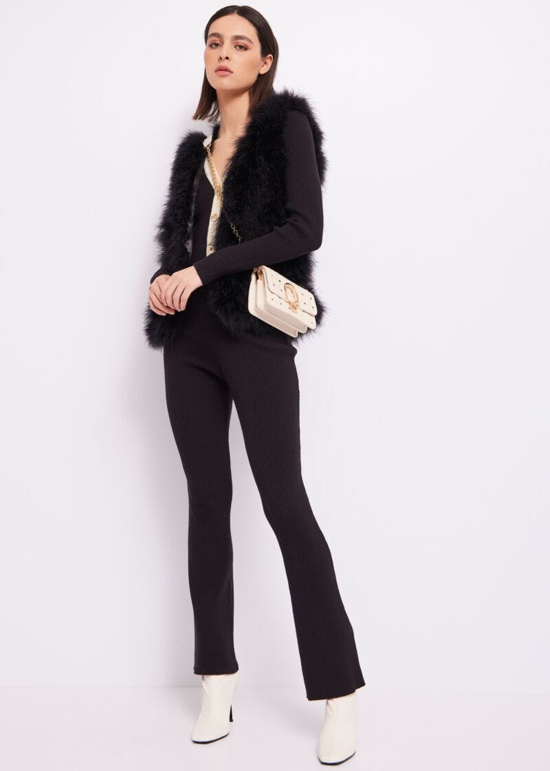 Faux-fur vest