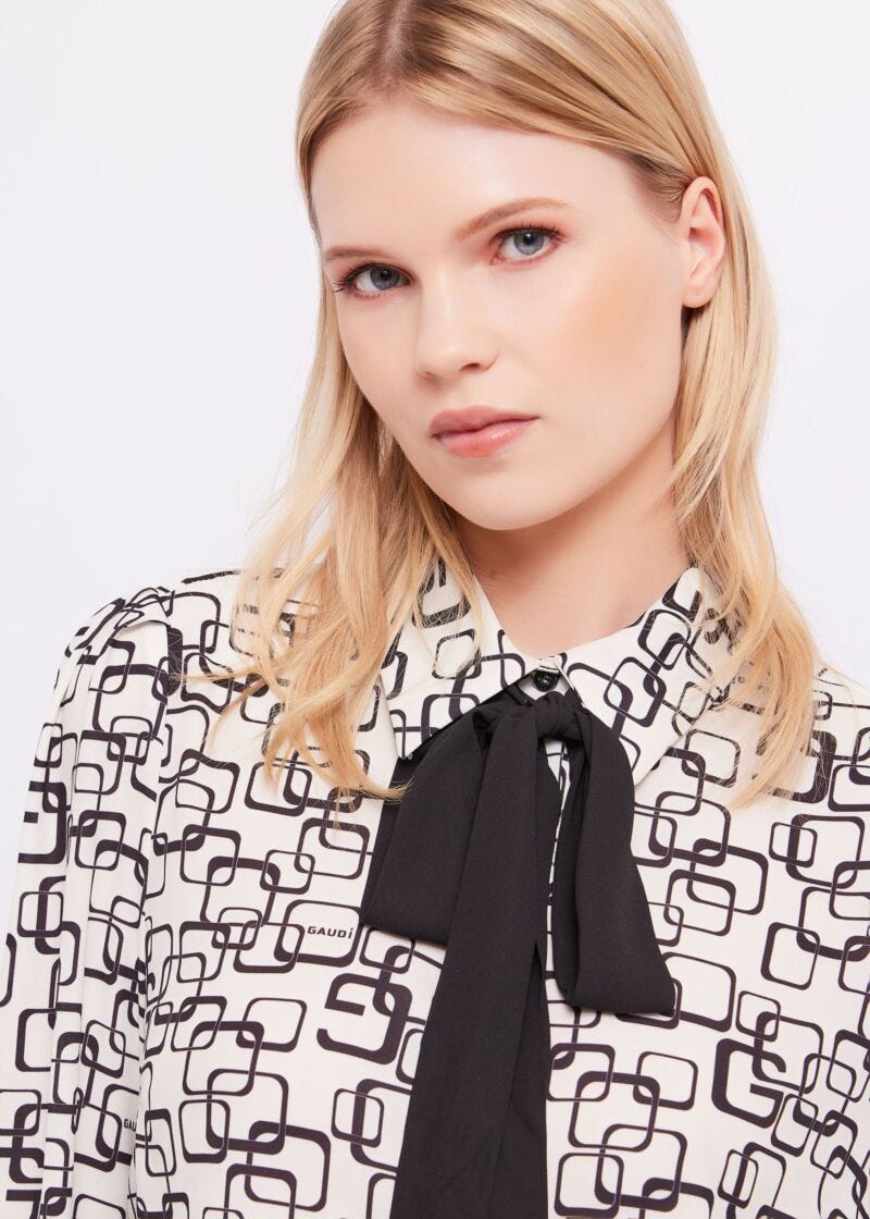 Camicia in georgette stampata