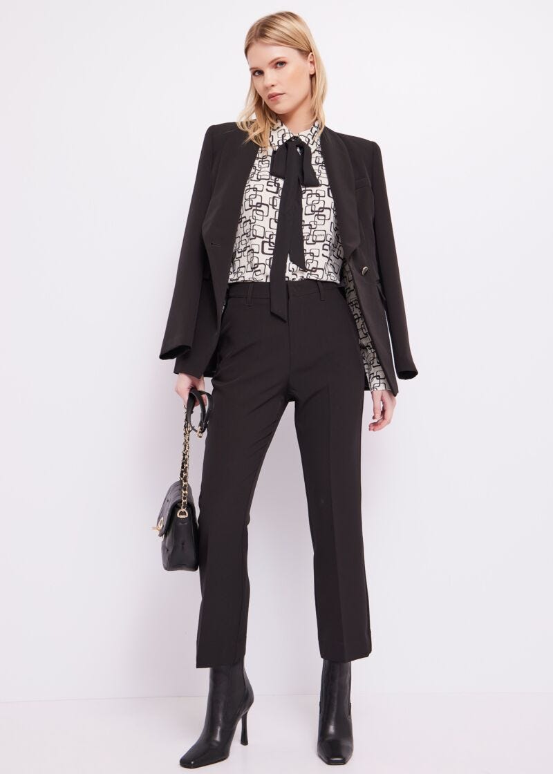 Camicia in georgette stampata