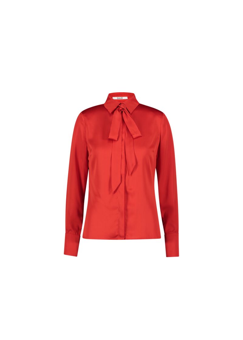 Satin shirt with tie