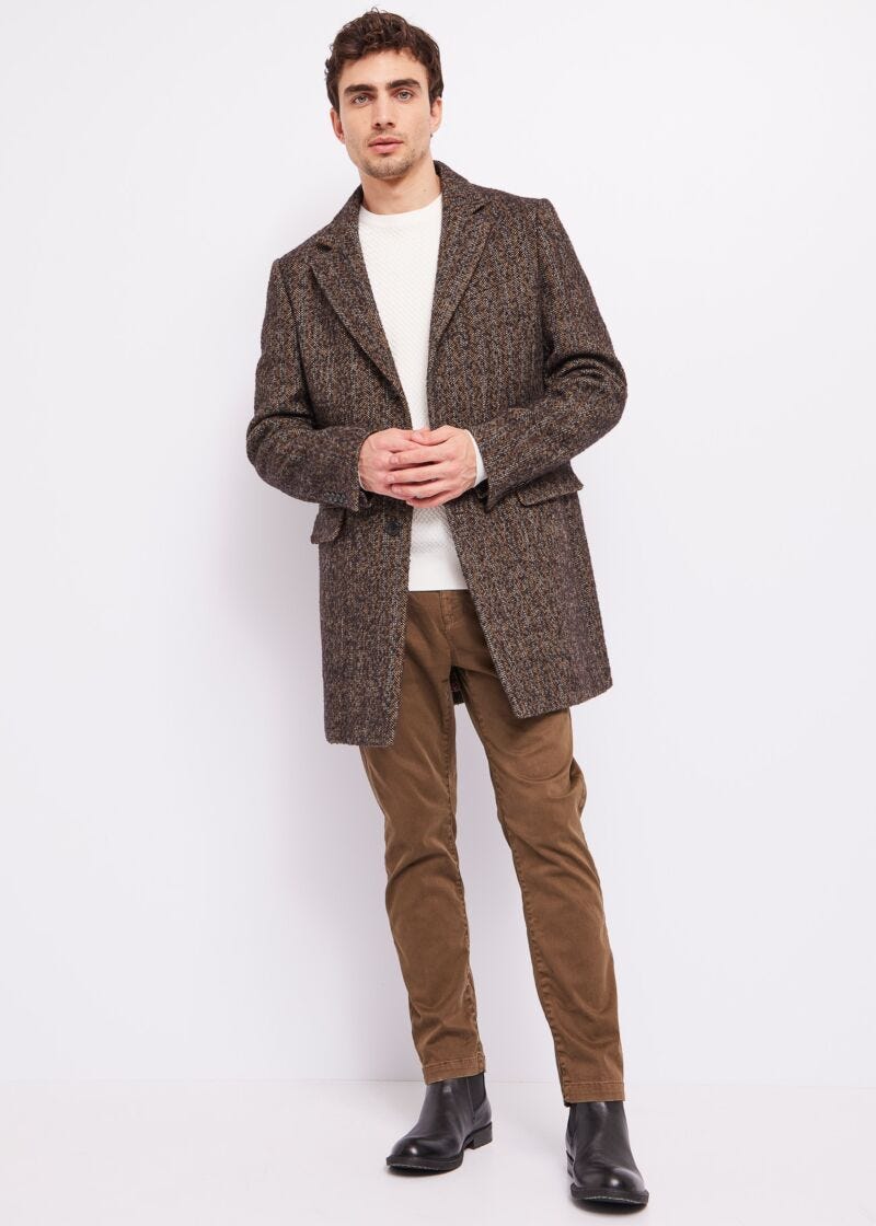 Wool-blend coat