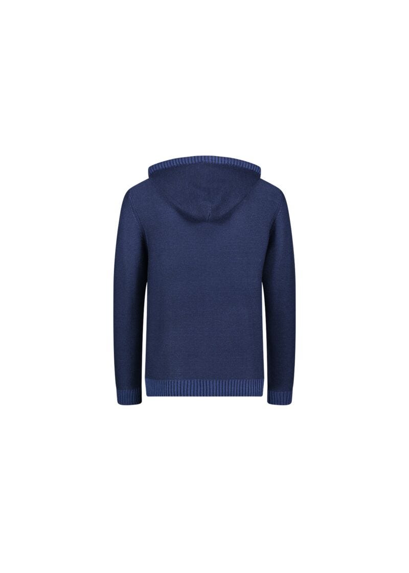 Hooded cardigan with zip